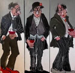 Triptyque Les piliés de bar
3 x 90 x 30 cm